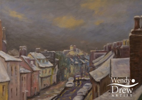 Whiting Street and the Cupola in Winter, Bury St Edmunds