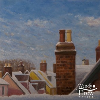 Snowy rooftops, Bury St Edmunds