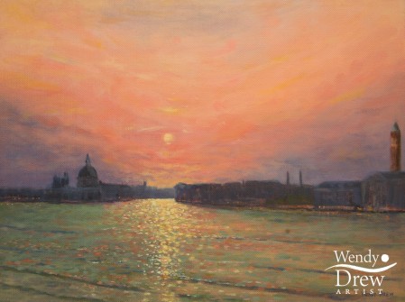 Sunset over the Grand Canal Venice